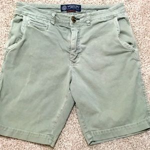 Men’s Flat front Active Flex shorts 31” Army Green